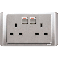 Schneider Electric - NEO (C-Metro) - 3 Pins Twin Double Pole Switched Socket Outlet with LED (13A) - ebuy.com.sg