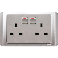 Schneider Electric - NEO (C-Metro) - 3 Pins Twin Switched Sockets Outlet (13A) - ebuy.com.sg