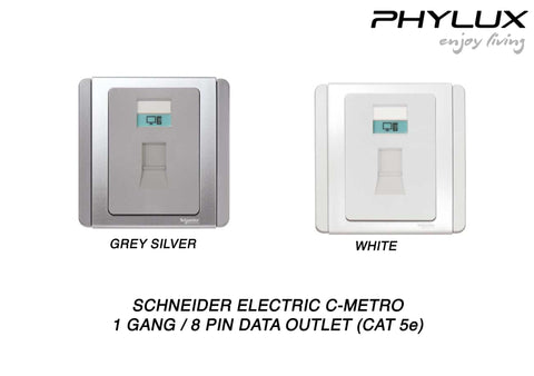 Schneider Electric - NEO (C-Metro) - Data Outlet Cat 5e (8PIN / 1 Gang / RJ45) - ebuy.com.sg
