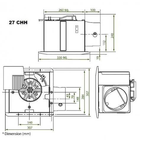 KDK - 27CHH VENTILATING FAN - ebuy.com.sg