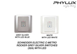 Schneider Electric - NEO (C-Metro) - Double Pole Rocker Switch with LED (32A) - ebuy.com.sg
