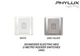 Schneider Electric - NEO (C-Metro) - Double Pole Rocker Switch (45A) - ebuy.com.sg