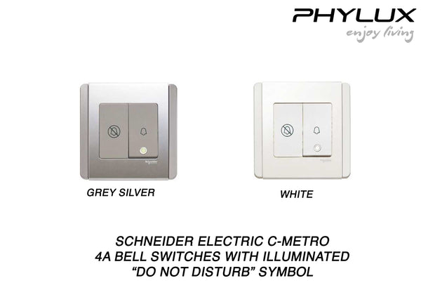 Schneider Electric - NEO (C-Metro) - Hotel Series: Bell Push Switch with Illuminated "Do Not Disturb" Symbol (4A) - ebuy.com.sg