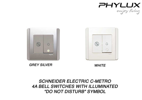 Schneider Electric - NEO (C-Metro) - Hotel Series: Bell Push Switch with Illuminated "Do Not Disturb" Symbol (4A) - ebuy.com.sg