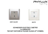 Schneider Electric - NEO (C-Metro) - Hotel Series: Illuminated "Do Not Disturb" & "Please Clean Up" Symbols - ebuy.com.sg