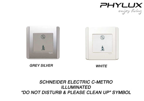 Schneider Electric - NEO (C-Metro) - Hotel Series: Illuminated "Do Not Disturb" & "Please Clean Up" Symbols - ebuy.com.sg