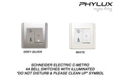 Schneider Electric - NEO (C-Metro) - Hotel Series: Bell Push Switches with Illuminated "Do Not Disturb & Please Clean Up" Symbol (4A) - ebuy.com.sg