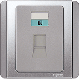 Schneider Electric - NEO (C-Metro) - Telephone Outlet Cat 3 (4 Pin / 1GANG / RJ11) - ebuy.com.sg