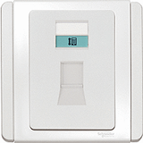 Schneider Electric - NEO (C-Metro) - Telephone Outlet Cat 3 (4 Pin / 1GANG / RJ11) - ebuy.com.sg