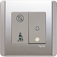 Schneider Electric - NEO (C-Metro) - Hotel Series: Bell Push Switches with Illuminated "Do Not Disturb & Please Clean Up" Symbol (4A) - ebuy.com.sg