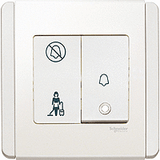 Schneider Electric - NEO (C-Metro) - Hotel Series: Bell Push Switches with Illuminated "Do Not Disturb & Please Clean Up" Symbol (4A) - ebuy.com.sg