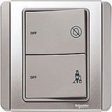 Schneider Electric - NEO (C-Metro) - Hotel Series: "Do Not Disturb & Please Clean Up" Control Switch with Illuminated Symbol (10AX) - ebuy.com.sg
