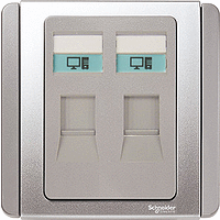 Schneider Electric - NEO (C-Metro) - Data Outlet Cat 5e (8Pin / 2Gang / RJ45) - ebuy.com.sg