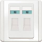 Schneider Electric - NEO (C-Metro) - Telephone Outlet Cat 3 (4 Pin / 2GANG / RJ11) - ebuy.com.sg