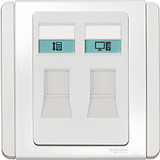 Schneider Electric - NEO (C-Metro) - Dual Telecommunication Outlets (Tel. RJ11 + Data RJ45) - ebuy.com.sg