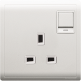 Schneider Electric - PIENO - Switched Socket (Double Pole) with Neon Indicator and Dual Earth Terminal (13A / 250V / 1 Gang) - ebuy.com.sg