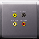 Schneider Electric - PIENO - RCA and S-Video Socket - ebuy.com.sg
