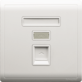 Schneider Electric - PIENO - Telephone Socket (1GANG) Keystone on Shuttered Wallplate - ebuy.com.sg
