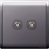 Schneider Electric - PIENO - TV Socket (2GANGS) (F Connection) - ebuy.com.sg