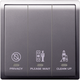 Schneider Electric - PIENO - Hotel Series: Switch (16AX / 3GANG) with Neon Indicator with "Privacy", "Please Clean Up" & "Please Wait " Symbols - ebuy.com.sg
