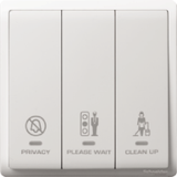 Schneider Electric - PIENO - Hotel Series: Switch (16AX / 3GANG) with Neon Indicator with "Privacy", "Please Clean Up" & "Please Wait " Symbols - ebuy.com.sg