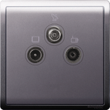 Schneider Electric - PIENO - TV/FM/SAT TV Socket (F Connection /Triangle Arrangement) - ebuy.com.sg