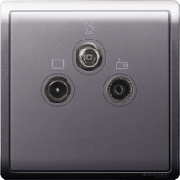 Schneider Electric - PIENO - TV/FM/SAT TV Socket (F Connection /Triangle Arrangement) - ebuy.com.sg