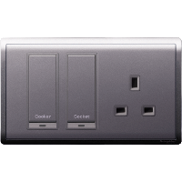Schneider Electric - PIENO - Cooker Control Switch (Double Pole / 13A) with Neon Indicator ( 45A / 250V / 1GANG) - ebuy.com.sg