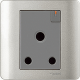 Schneider Electric - ZENcelo - 3 Round Pin Switched Socket with Shutter and Ondicator (15A / 1GANG) - ebuy.com.sg