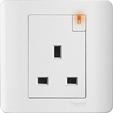 Schneider Electric - ZENcelo - Switched Socket with Neon Indicator (13A / 1GANG) - ebuy.com.sg