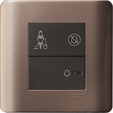 Schneider Electric - ZENcelo - Hotel Series: Full-Flat Bell Switch with Illuminated "Do Not Disturb & Please Clean Up" Symbol (1GANG) - ebuy.com.sg