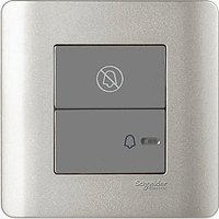 Schneider Electric - ZENcelo - Hotel Series: Full-Flat Bell Switch with Illuminated "Do Not Disturb" Symbol (1 GANG) - ebuy.com.sg