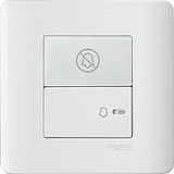 Schneider Electric - ZENcelo - Hotel Series: Full-Flat Bell Switch with Illuminated "Do Not Disturb" Symbol (1 GANG) - ebuy.com.sg