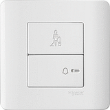 Schneider Electric - ZENcelo - Hotel Series: Full-Flat Bell Switch with Illuminated "Please Clean Up" Symbol (1GANG) - ebuy.com.sg