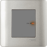 Schneider Electric - ZENcelo - Full-Flat Double Pole Switch with Neon Indicator (20A / 1GANG) - ebuy.com.sg