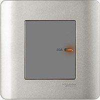 Schneider Electric - ZENcelo - Full-Flat Double Pole Switch with Neon Indicator (20A / 1GANG) - ebuy.com.sg