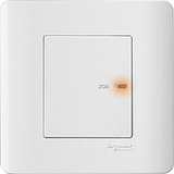 Schneider Electric - ZENcelo - Full-Flat Double Pole Switch with Neon Indicator (20A / 1GANG) - ebuy.com.sg