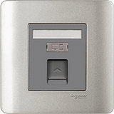 Schneider Electric - ZENcelo - Data Outlet Category 5e on Shuttered Wallplate (1GANG) - ebuy.com.sg
