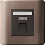 Schneider Electric - ZENcelo - Data Outlet Category 5e on Shuttered Wallplate (1GANG) - ebuy.com.sg