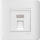 Schneider Electric - ZENcelo - Data Outlet Category 5e on Shuttered Wallplate (1GANG) - ebuy.com.sg