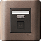 Schneider Electric - ZENcelo - Data Outlet Category 6 on Shuttered Wallplate (1GANG) - ebuy.com.sg