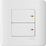 Schneider Electric - ZENcelo - Full-Flat Switch (1-way) with Ondicator (16AX / 20A /2 GANG) - ebuy.com.sg