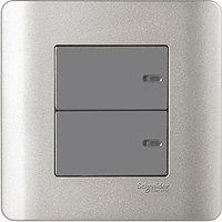 Schneider Electric - ZENcelo - Full-Flat Switch (2-way) (16AX / 20A / 2GANGS) - ebuy.com.sg