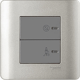 Schneider Electric - ZENcelo - Hotel Series: Full-Flat Switch with Illuminated "Do Not Disturb & Please Clean Up" Symbols (2GANGS) - ebuy.com.sg