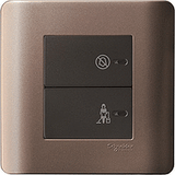 Schneider Electric - ZENcelo - Hotel Series: Full-Flat Switch with Illuminated "Do Not Disturb & Please Clean Up" Symbols (2GANGS) - ebuy.com.sg
