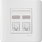 Schneider Electric - ZENcelo - Data Outlet Category 5e with Integrated Shutter (2GANGS) - ebuy.com.sg
