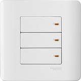 Schneider Electric - ZENcelo - Full-Flat Switch (1-way) with Onidcator (16AX / 20A / 3 GANGS) - ebuy.com.sg
