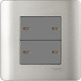 Schneider Electric - ZENcelo -  Full-Flat Switch (1-way) with Ondicator (16AX / 20A / 2+2GANGS) - ebuy.com.sg