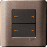 Schneider Electric - ZENcelo -  Full-Flat Switch (1-way) with Ondicator (16AX / 20A / 2+2GANGS) - ebuy.com.sg