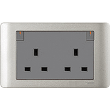 Schneider Electric - ZENcelo - Double Pole Switched Socket with Ondicator (13A / 2GANG) - ebuy.com.sg